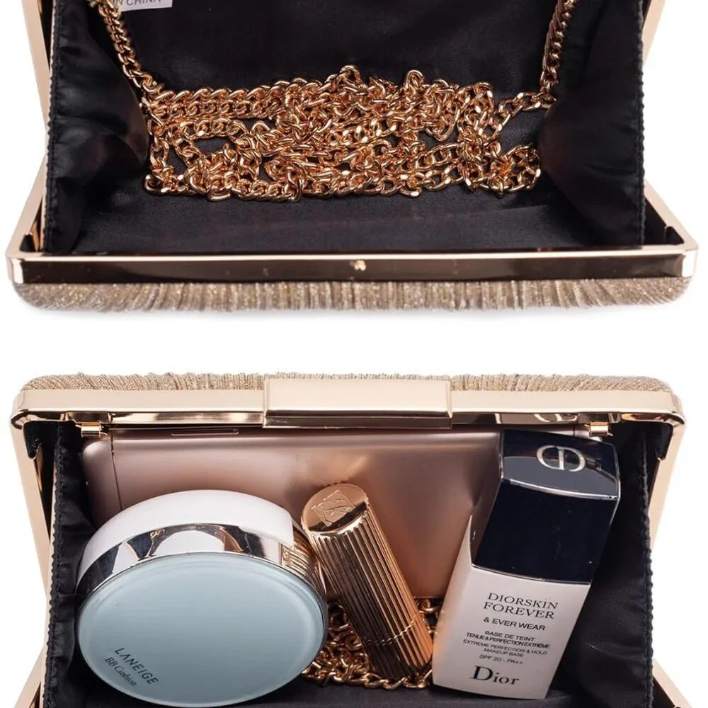 Evening Clutch Purse Vegan Leather Small Crossbody Bag for Weddings
